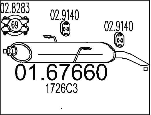 Rear Muffler 01.67660