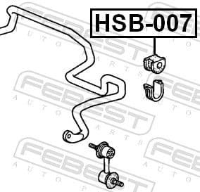 Mounting, stabiliser bar HSB-007 - image 2