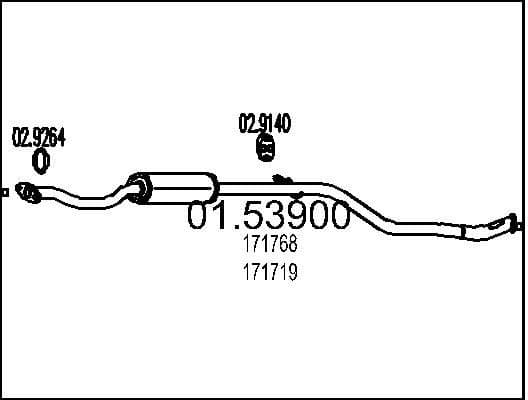 Centre Muffler 01.53900