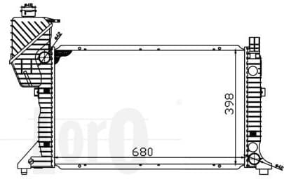 Radiator, engine cooling LORO 054-017-0009
