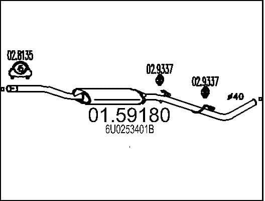 Centre Muffler 01.59180