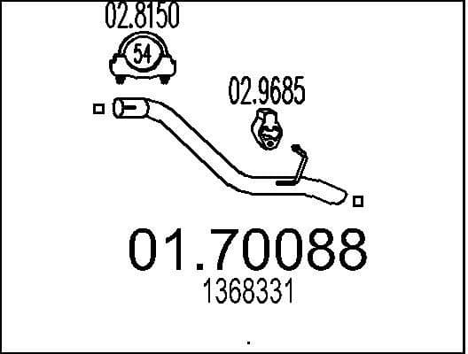 Exhaust Pipe 01.70088