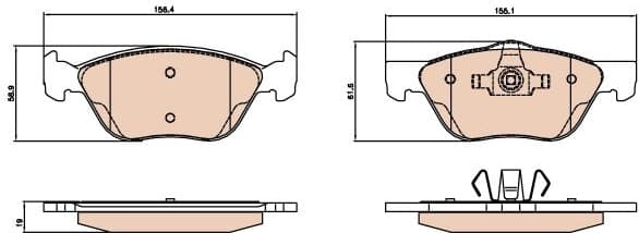 Brake Pad Set, disc brake GDB2067 - image 2