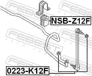 Mounting, stabiliser bar NSB-Z12F - image 2