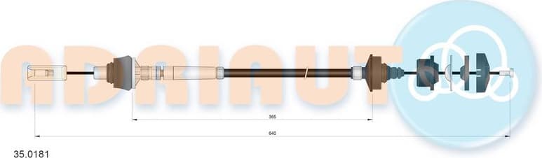 Cable Pull, clutch control 35.0181