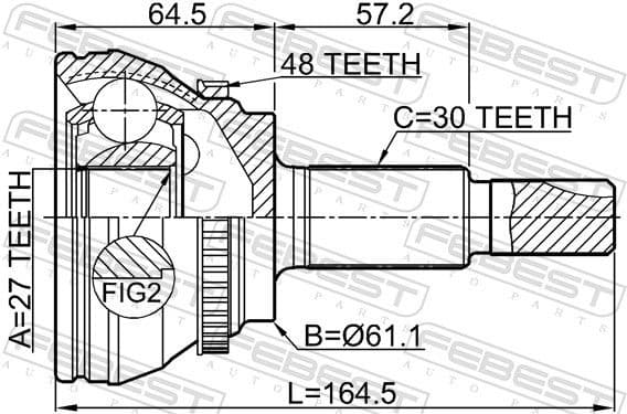 Joint Kit, drive shaft 0110-GSU45A48 - image 2