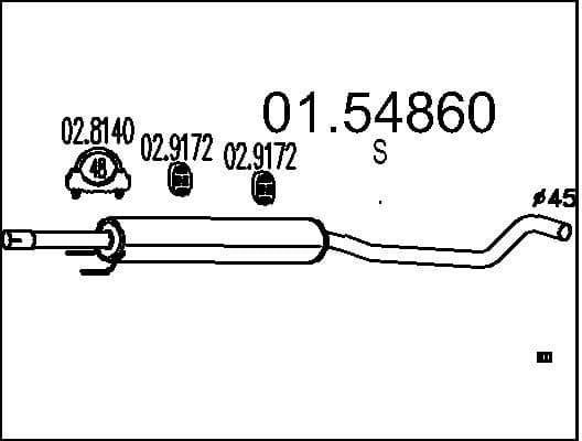 Centre Muffler 01.54860