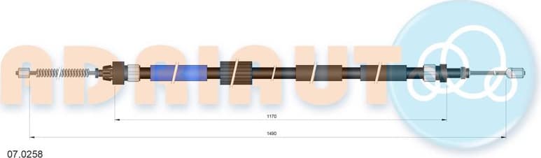 Cable Pull, parking brake 07.0258