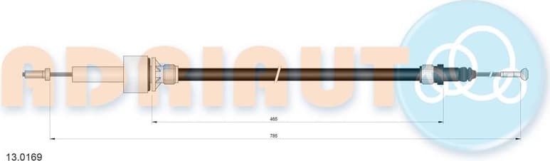 Cable Pull, clutch control 13.0169