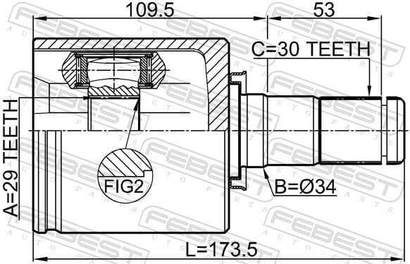 Joint Kit, drive shaft 0211-T31LH - image 2