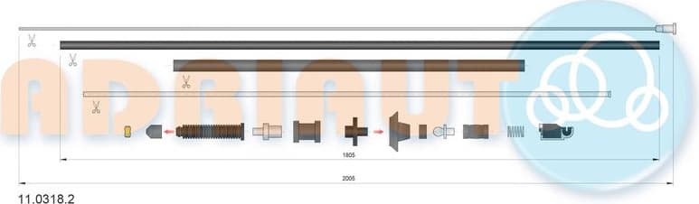 Accelerator Cable 11.0318.2