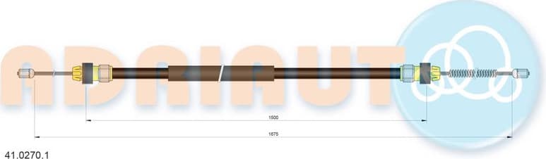 Cable Pull, parking brake 41.0270.1