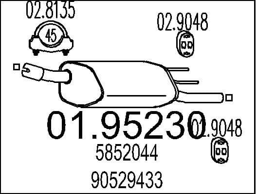 Rear Muffler 01.95230