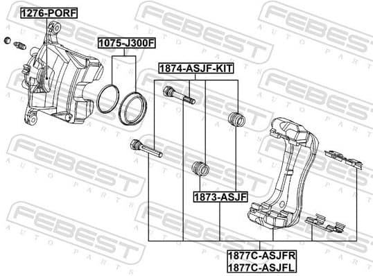 Brake Caliper Bracket Set 1877C-ASJFL - image 2