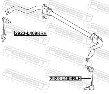 Link/Coupling Rod, stabiliser bar 2923-L409RLH - image 2