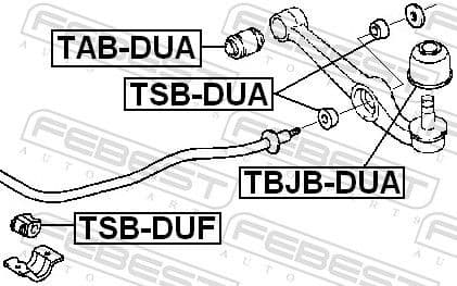 Mounting, control/trailing arm TAB-DUA - image 2
