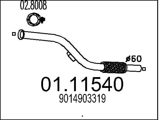 Exhaust Pipe 01.11540