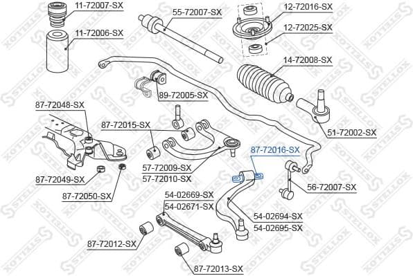 Mounting, control/trailing arm 87-72016-SX - image 2