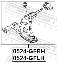Control/Trailing Arm, wheel suspension 0524-GFLH - image 2