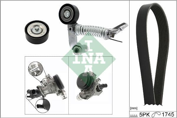Water Pump + V-ribbed Belt Kit 529 0319 30