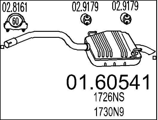 Rear Muffler 01.60541