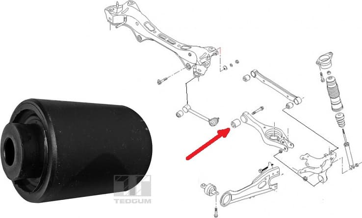 Silentblock rear axle 00281715
