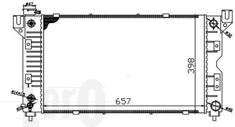 Radiator, engine cooling LORO 008-017-0001 - image 2