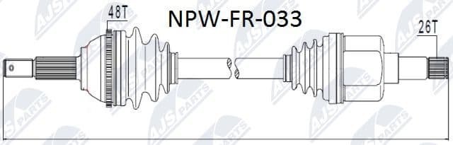 Drive Shaft NPW-FR-033