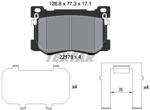 Brake Pad Set, disc brake Q+ 2217601