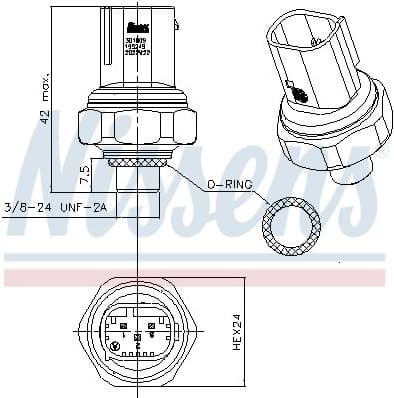 Pressure Switch, air conditioning ** FIRST FIT ** 301009