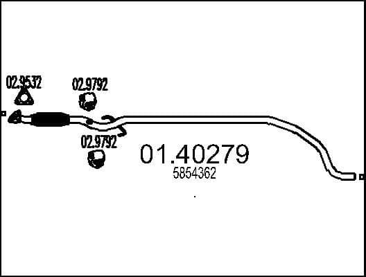 Exhaust Pipe 01.40279