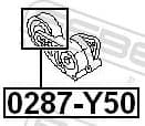 Tensioner Pulley, V-ribbed belt 0287-Y50 - image 2