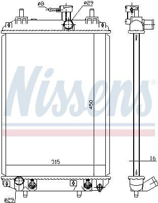 Radiator, engine cooling 617547