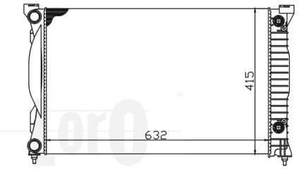 Radiator, engine cooling LORO 003-017-0016 - image 2