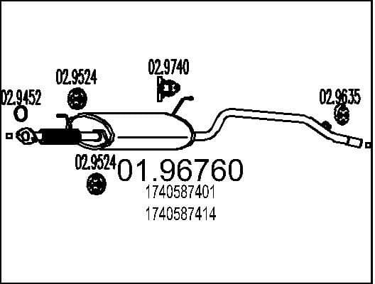 Rear Muffler 01.96760