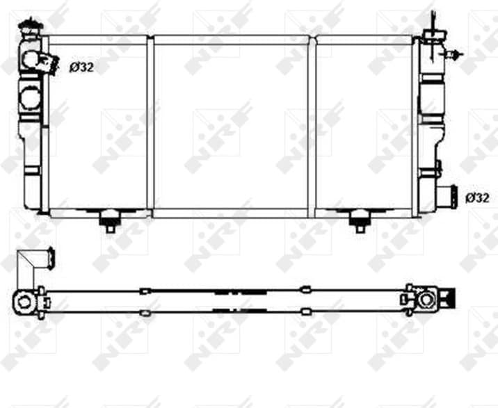 Radiator, engine cooling 507120