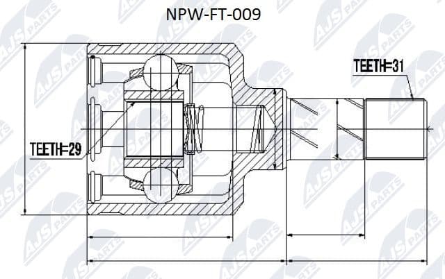Joint Kit, drive shaft NPW-FT-009