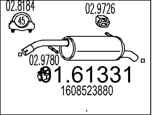 Rear Muffler 01.61331