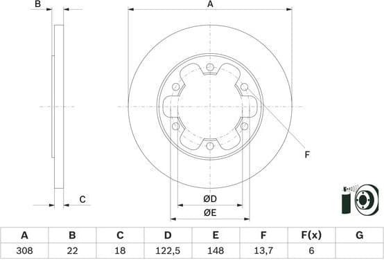 Brake Disc 0 986 479 D43