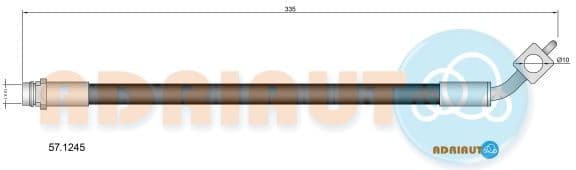 Brake hose rear 57.1245