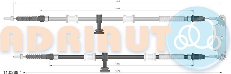 Cable Pull, parking brake 11.0288.1
