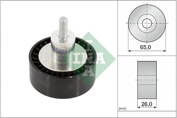 Deflection/Guide Pulley, V-ribbed belt 532 0908 10