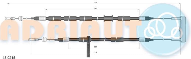 Cable Pull, parking brake 43.0215