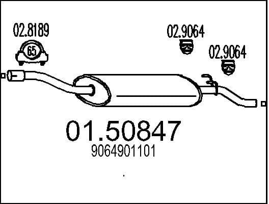 Centre Muffler 01.50847