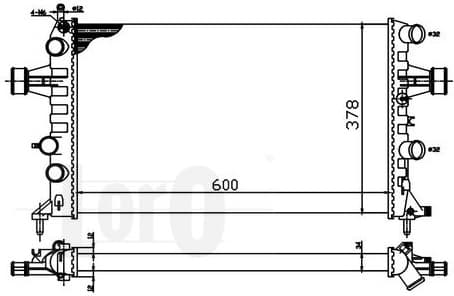 Radiator, engine cooling LORO 037-017-0041 - image 2