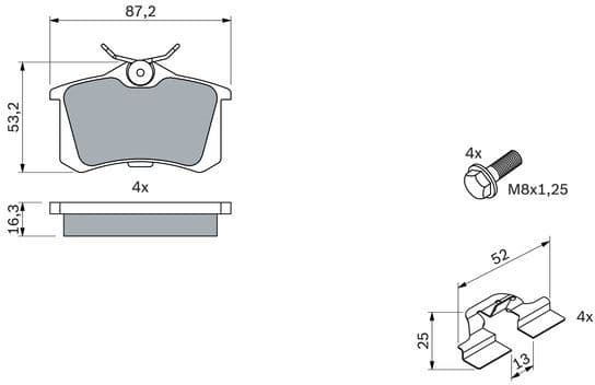 Brake Pad Set, disc brake 0986494596 - image 7
