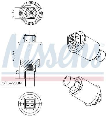 Pressure Switch, air conditioning ** FIRST FIT ** 301018