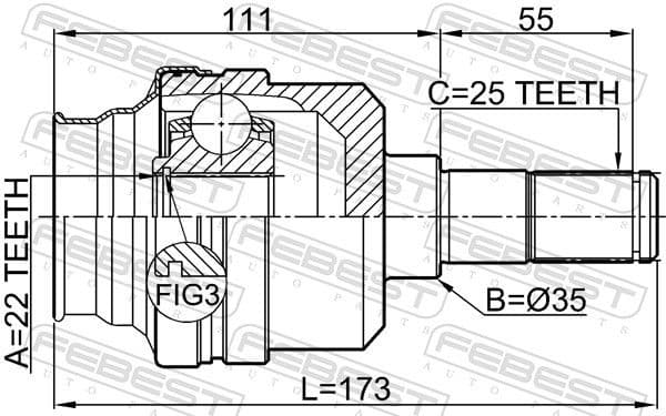 Joint Kit, drive shaft 1411-NACTR - image 2