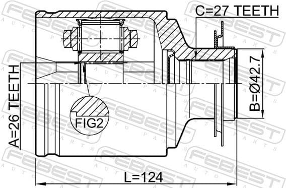 Joint Kit, drive shaft 1411-NARH - image 2
