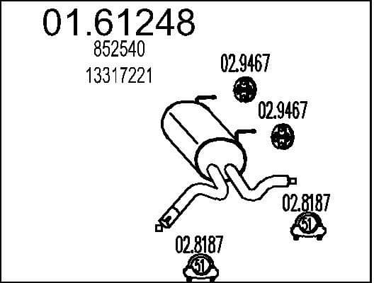 Rear Muffler 01.61248